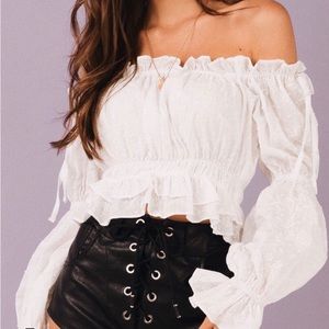 Floral off the shoulder top